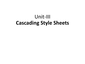 1 CSS Basics