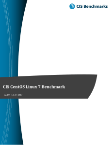 CIS CentOS Linux 7 Benchmark v2 2 0
