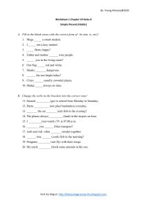 Worksheet 1 Chapter VII Kelas 8