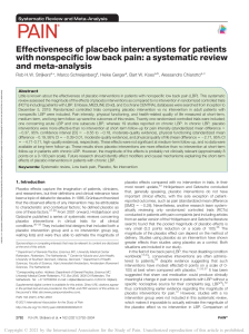 Effectiveness of placebo interventions for.3