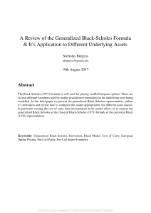 A Review of the Generalized Black-Scholes Formula