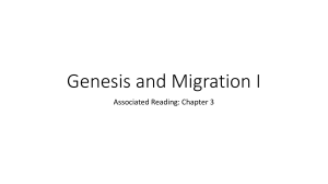 Genesis and Migration I