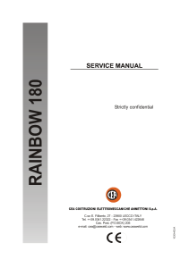 Service manual RAINBOW 180E English