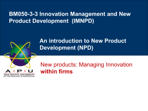 Lecture 3- Managing Innovation within Firms