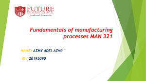 Fundamentals of manufacturing
