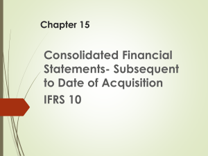 CONSOLIDATED FINANCIAL STATEMENTS SUBSEQUENT TO DATE OF ACQUISITION 