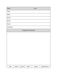  Paragraph Writing Template
