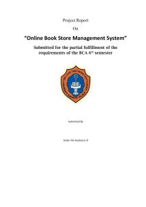 Online Book Store Project Report