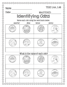 Identifying Counting Coins
