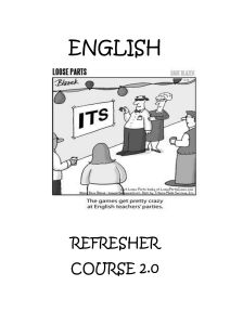 Refresher Course English Homework 