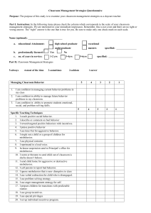 preschool questionnaire survey