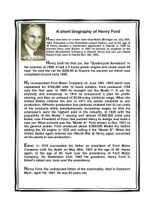 Henry Ford Short Biography