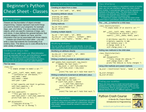 beginners python cheat sheet pcc classes