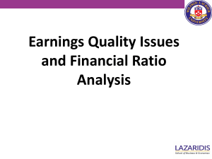 Earnings quality and fsa W2022 T
