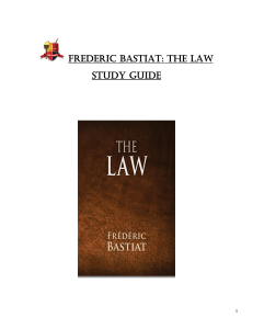 FREDERIC BASTIAT Study Guide
