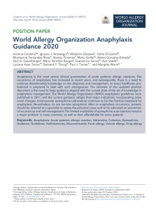 World Allergy Organization Anaphylaxis Guidance 2020