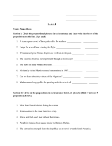 Preposition Test 2