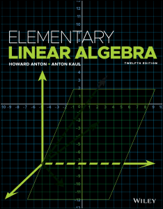Elementary Linear Algebra-Wiley  12 edition