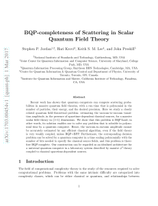 BQP-completeness of Scattering in Scalar Quantum F