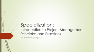 Offline 1 - Specialization Introduction