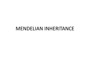2.5 Mendelian inheritance