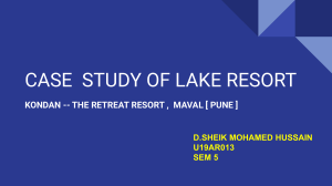CASE  STUDY OF LAKE RESORT-1