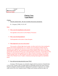 Keegstra case legal report