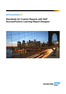 Standards for Custom Reports with SAP SuccessFactors Learning Report Designer