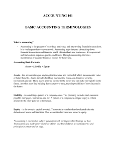 ACCOUNTING 101 BASIC ACCOUNTING TERMINOLOGIES USEFUL TERMS NEEDED TO KNOW2021