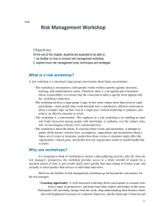 Lesson 4 - Risk Management Workshop