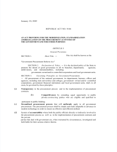 government procurement act ra 9184