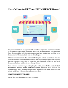 Here’s How to UP Your ECOMMERCE Game!