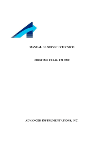 FM 3000 Fetal Monitor Service Manual