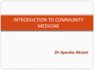 Community medicine