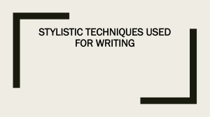 stylistic devices in Writing