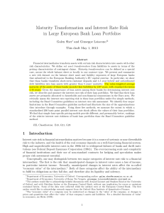 DRAFT Sher Loiacono 2013-04 Maturity transformation and interest rate risk in loan portfolios