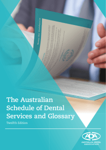 Australian Schedule and Dental Glossary 12 revised 29012020