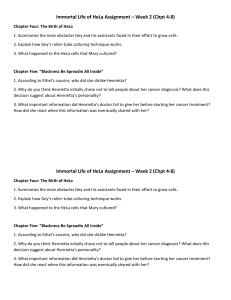 HeLa Week 2 Assign (Chpt 4-8) CONDENSED Questions