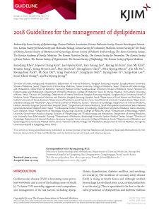 2018 Guidelines for the management of dyslipidemia