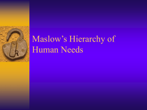 Maslow's Hierarchy of Needs PPT