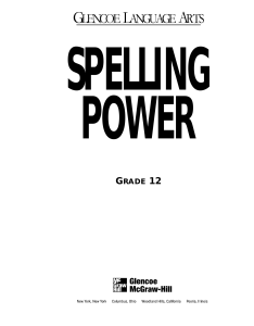 Spelling Power Workbook, Grade 12