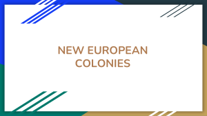 New European Colonies Fifth Grade