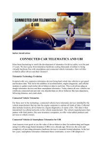 CONNECTED CAR TELEMATICS AND UBI