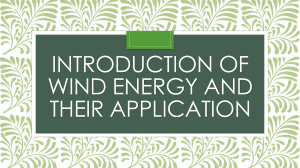 introduction of wind energy and their application