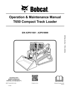 Complete-Hire-Sydney-Clarke-Bobcat-track-loader-T650-Operation-Manual