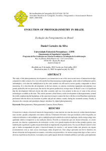 Evolution of photogrammetry in Brazil