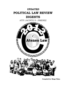 POLITICAL LAW REVIEW DIGESTS