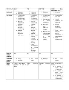 Programs comparison table