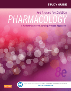 Linda E. McCuistion, Joyce LeFever Kee, Evelyn R. Hayes - Study Guide for Pharmacology  A Patient-Centered Nursing Process Approach-Saunders (2014)