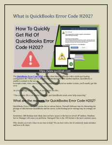 What is QuickBooks Error Code H202